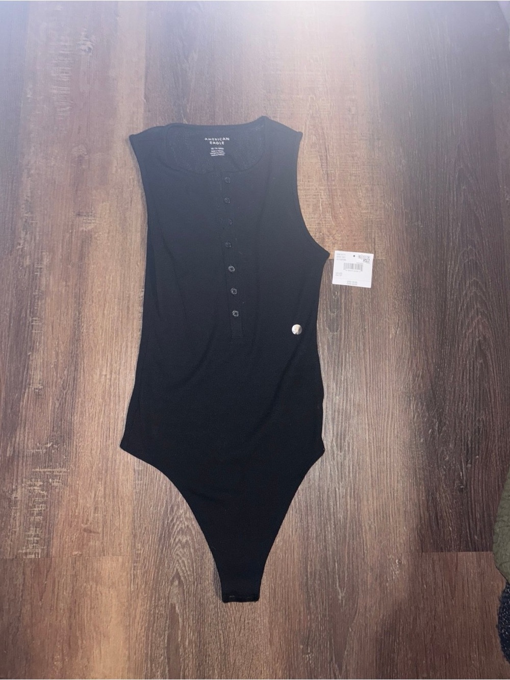 American Eagle Ribbed Button Tank Bodysuit Size Xs